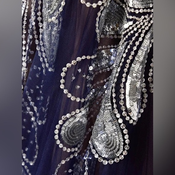 OSCAR DE LA RENTA Fern Crystal Embellished Ankle Length Tulle Gown 10 NWT - Picture 6 of 12